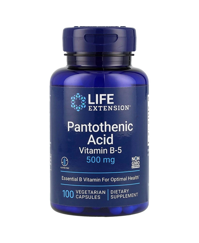 Life Extension Pantothenic Acid Vitamin B-5 500 mg