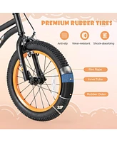 Hongge 16-Inch Kids' Sport Bike with Adjustable Seat and Reflectors for Ages 4-7