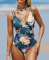 Cupshe Women's Tropical Floral Cutout One-Piece