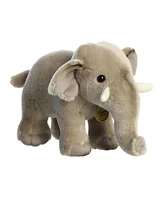 Aurora Medium Asian Elephant Miyoni Realistic Plush Toy Gray 9.5"