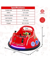 Hongge 12V Electric Ride-On Car with Remote Control and Flashing Led Lights