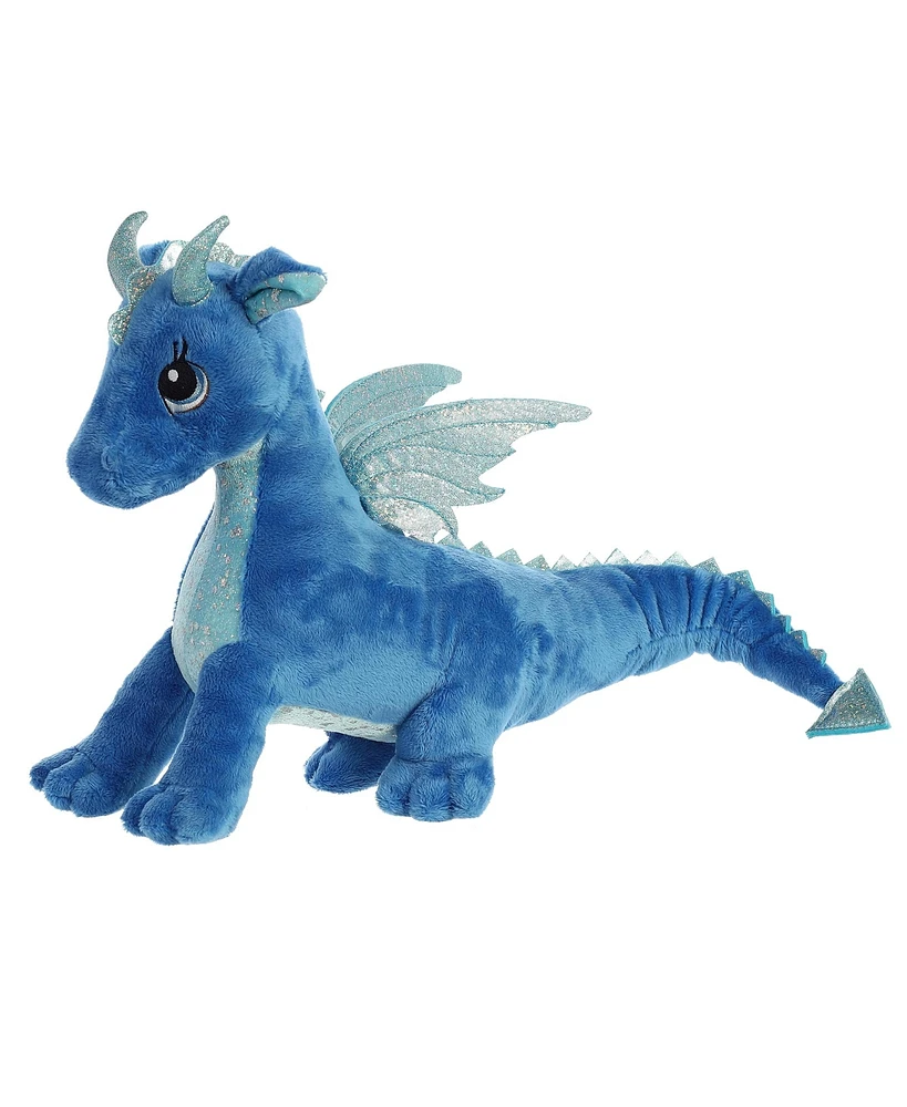 Aurora Medium Indigo Dragon Sparkle Tales Enchanting Plush Toy Blue 12"