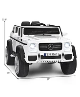 Hongge 12V Licensed Mercedes-Benz Kids Ride On Car-White