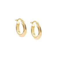 By Adina Eden Solid Rounded Hollow Hoop Earring 14K