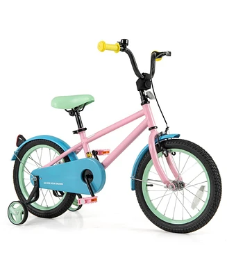 Hongge Kids Bike with Adjustable Handlebar and Saddle Pink-16 Inches