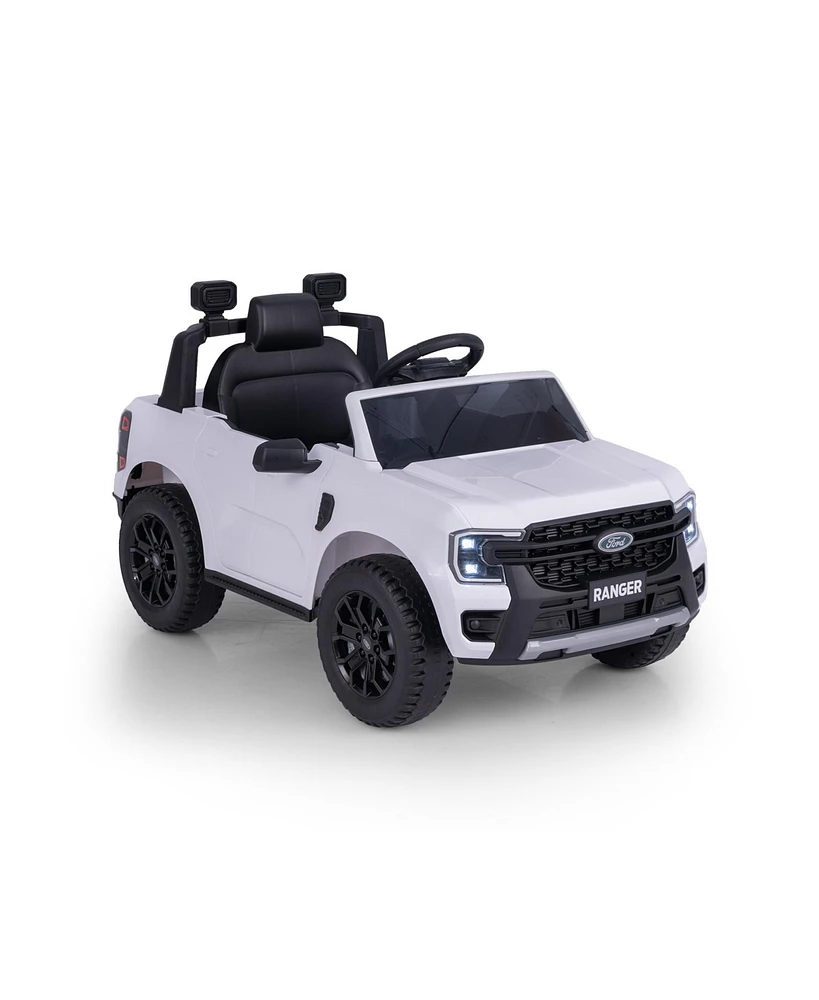 Hongge 12V Electric Kids Ride on Car Licensed Ford Ranger with Remote Control and Music-White