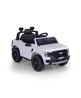 Hongge 12V Electric Kids Ride on Car Licensed Ford Ranger with Remote Control and Music-White