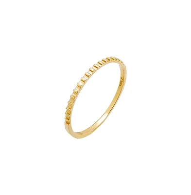 By Adina Eden Solid Ridged Band Ring 14K