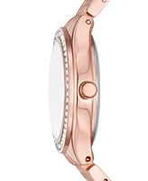 Folio Women's Three Hand Rose Gold-Tone Alloy Watch, 30mm - Rose Gold