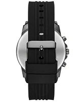 Folio Men's Three Hand Black Silicone Watch, 47mm