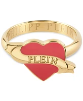 Philipp Plein Valentine Ring in Gold Ion-Plated Stainless Steel