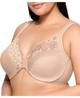 Glamorise Plus Front-Closure Cotton Wonder Underwire Bra #1241