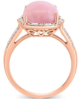 Effy Pink Opal (4-1/2 ct. t.w.) & Diamond (1/4 ct. t.w.) Statement Ring in 14k Rose Gold