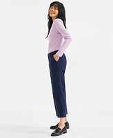 Style & Co Women's Twill Wide-Leg Cropped Pants, Exclusively at Macy's