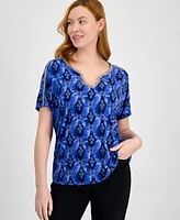 Jm Collection Women's Printed Top, Exclusively at Macy's