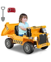 Hongge Kids Ride on Dump Truck 12V Ride on Car with Electric Dump Bed