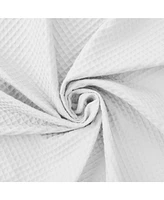 Awesome Home Cotton Blend Soft Waffle Weave Shower Curtain, 72"X96"