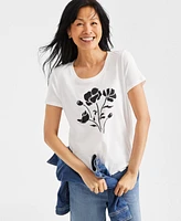 Style & Co Women's Graphic Print Short-Sleeve T-Shirt