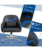 Costway Office Chair Task Desk Adjustable Height w/ Massage Lumbar Support