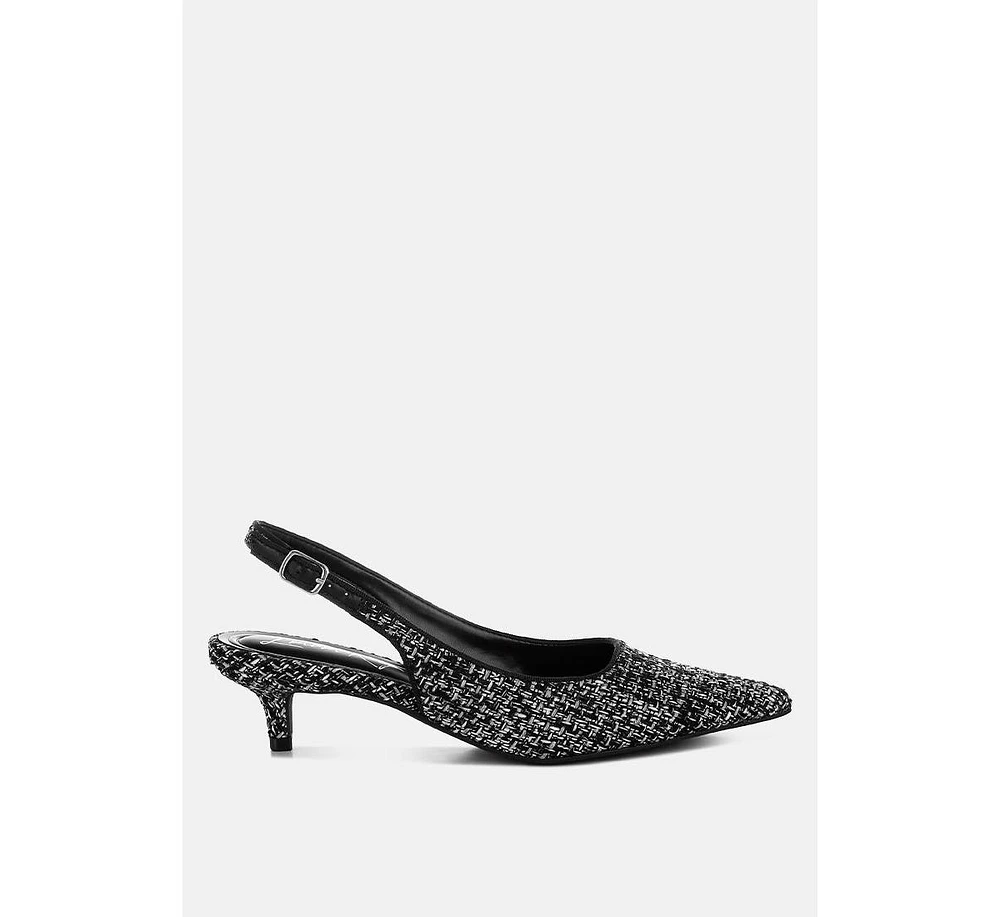 London Rag Zehra Boucle Slingback Pumps