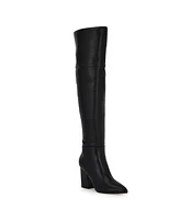 Nine West Women's Pare Over the Knee Block Heel Dress Boots