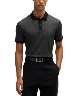 Boss by Hugo Men's Regular-Fit Micro-Pattern Polo