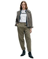 Boss by Hugo Women's Contrast Logo Regular-Fit T-Shirt