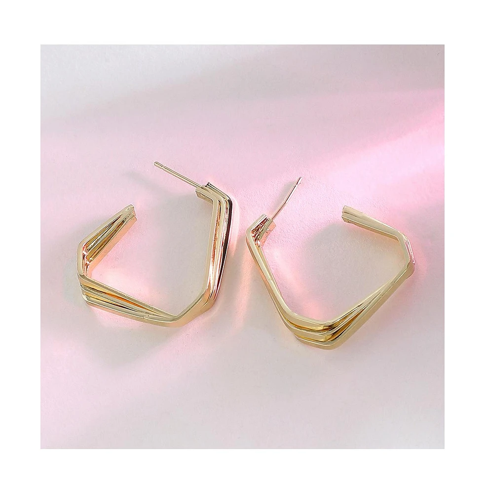 Sohi Women's Wired Hoop Earrings