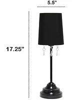 Creekwood Home 17.25" Contemporary Crystal Droplet Table Lamp