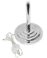 Lalia Home 62" Glamorous Chrome Cascading Crystal Floor Lamp