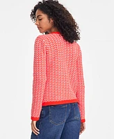 On 34th Women's Patterned Jacquard Cardigan, Exclusively at Macy's