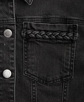 On 34th Women's Braided-Trim Trucker Denim Jacket, Exclusively at Macy's