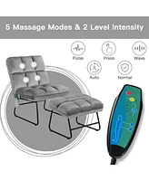 Inolait Velvet Massage Recliners with Ottoman Remote Control and Side Pocket