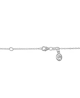 Effy Sapphire (7/8 ct. t.w.) & Diamond (1/5 ct. t.w.) Flower Pendant Necklace in 14k White Gold, 18" + 1" extender