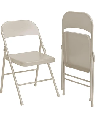 gaomon Folding Chairs Set of 2, Foldable Chairs with Metal Frame Hold Up to 350 Pounds