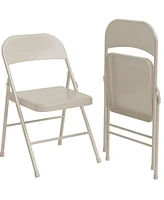 gaomon Folding Chairs Set of 2, Foldable Chairs with Metal Frame Hold Up to 350 Pounds