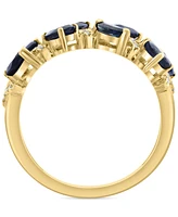 Effy Blue Sapphire (1-3/4 ct. t.w.) & Diamond (1/8 ct. t.w.) Statement Ring in 14k Yellow Gold