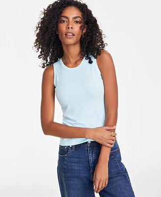 On 34th Women's Ribbed High-Neck Tank Top, Xxs-4X, Created for Macy's