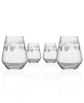 Rolf Glass Icy Pine Stemless Wine Tumblers 18oz