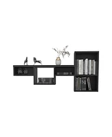 Depot E-Shop Norman Shelf, 7 Shelves, Black