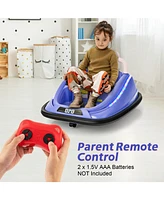 Hongge 12V Kids Bumper Car Ride on Toy with Remote Control and 360 Degree Spin Rotation