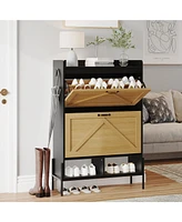 gaomon Shoe Cabinet with 2 Flip