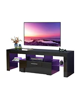 Slickblue Fashionable Tv Stand Cabinet Stylish Entertainment Center for Modern Living Rooms