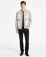 Guess Men's Tech Nylon Utility Bomber Jacket