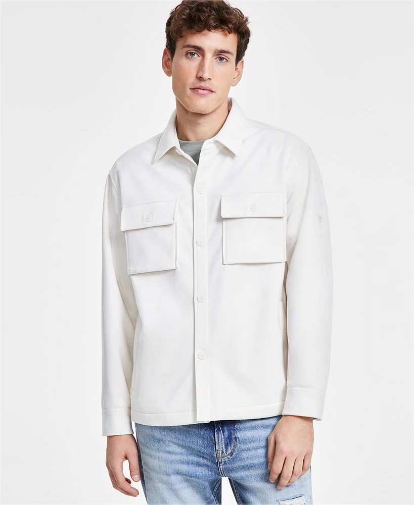 Guess Men's Miles Faux-Suede Shirt Jacket