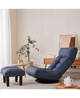 Slickblue Single Reclining Floor Chair Comfortable and Stylish Sofa for Relaxation