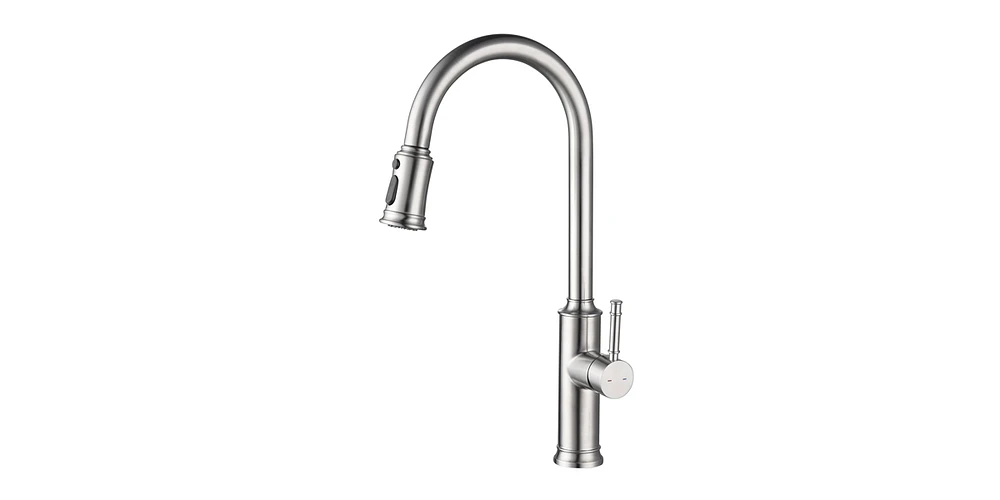 Slickblue Kitchen Faucet with Pull-Out Spray Head for Enhanced Functionality and Easy Cleaning