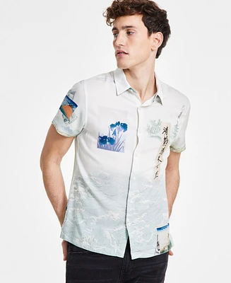 Guess Men's Daydream Printed Short-Sleeve Shirt