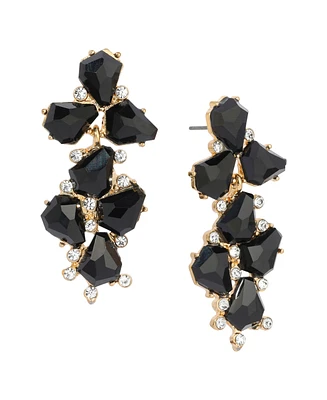 2028 Epoxy Multi Shape Stone Linear Earrings