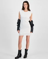 Freshman Juniors' Round-Neck Sleeveless Sweater Dress